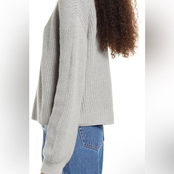 NWT BP Gray Cleo Crewneck Pullover Sweater Women Size XS - Picture 2 of 15